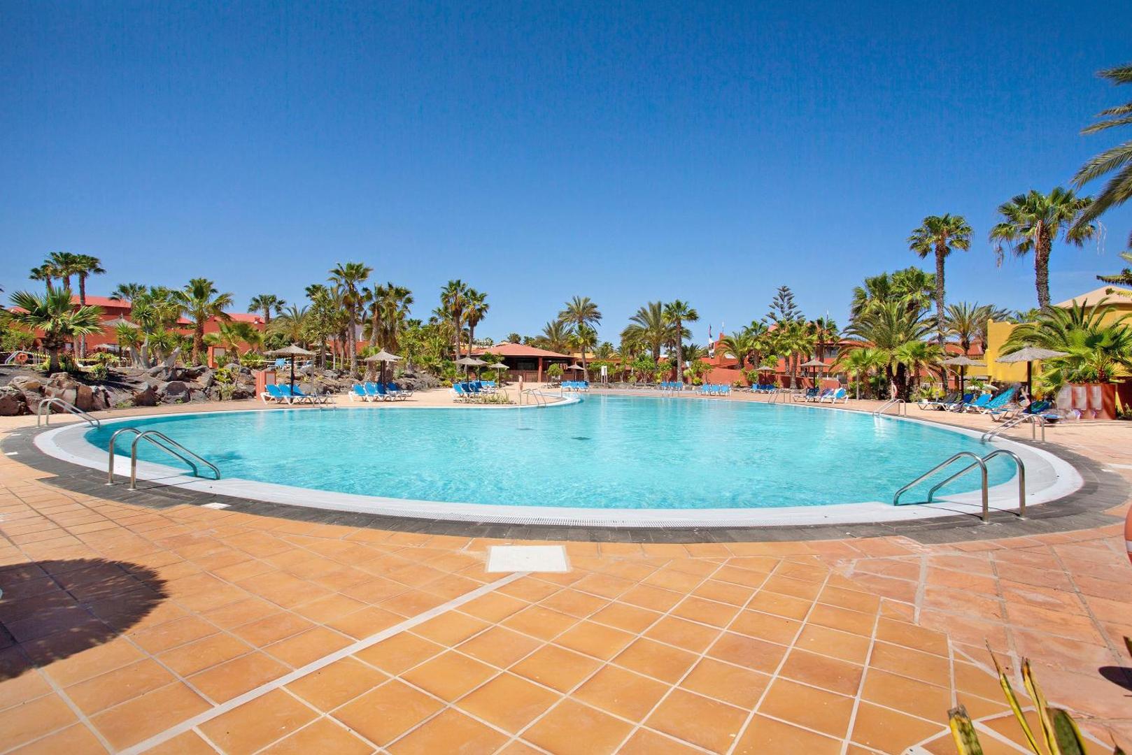 The resort pool from the far end